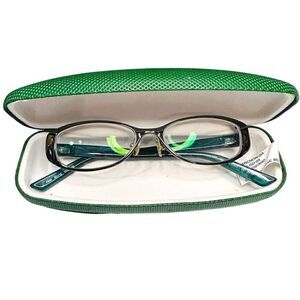 Fendi Glasses Eyewear Rectangle Frame Full Rim Black with Lacoste Case
